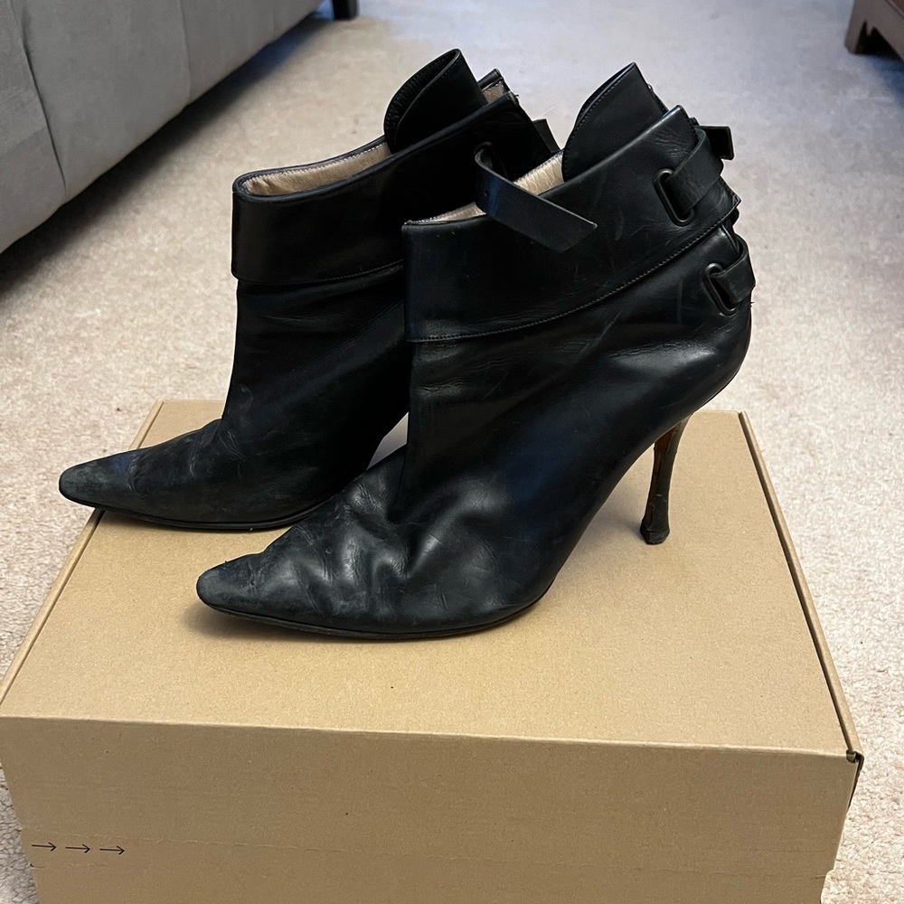 Manolo Blahnik stiletto booties